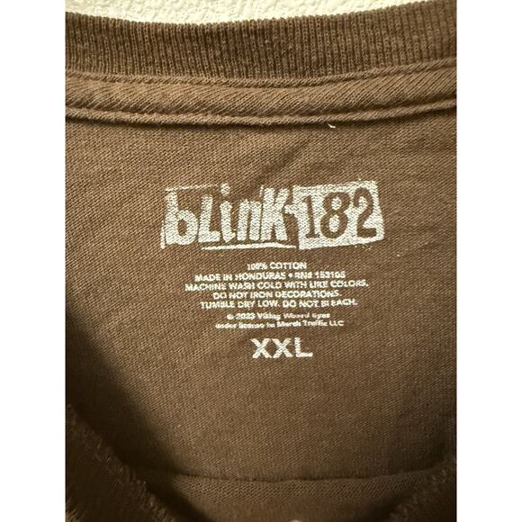 Blink 182 Rock Band Daisy Flower Brown Graphic Concert Shirt Size XXL - Picture 3 of 10
